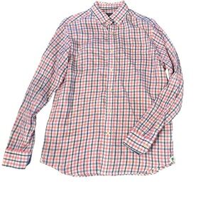 Cremieux Classics Men's Multicolor Checkered Long Sleeve Linen Shirt, Medium